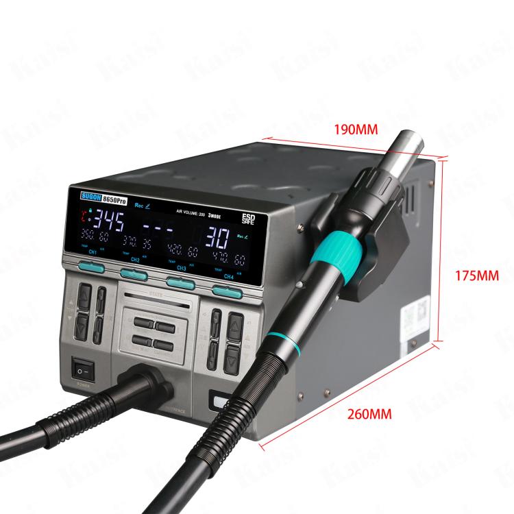 SUGON 8650Pro Curve Hot Air Soldering Station 1300W High Wind Power Maintenance Motherboard CPU Desoldering Station EU Plug