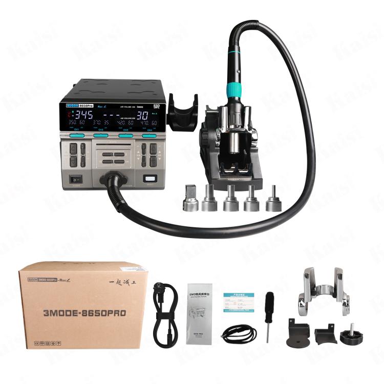 SUGON 8650Pro Curve Hot Air Soldering Station 1300W High Wind Power Maintenance Motherboard CPU Desoldering Station EU Plug