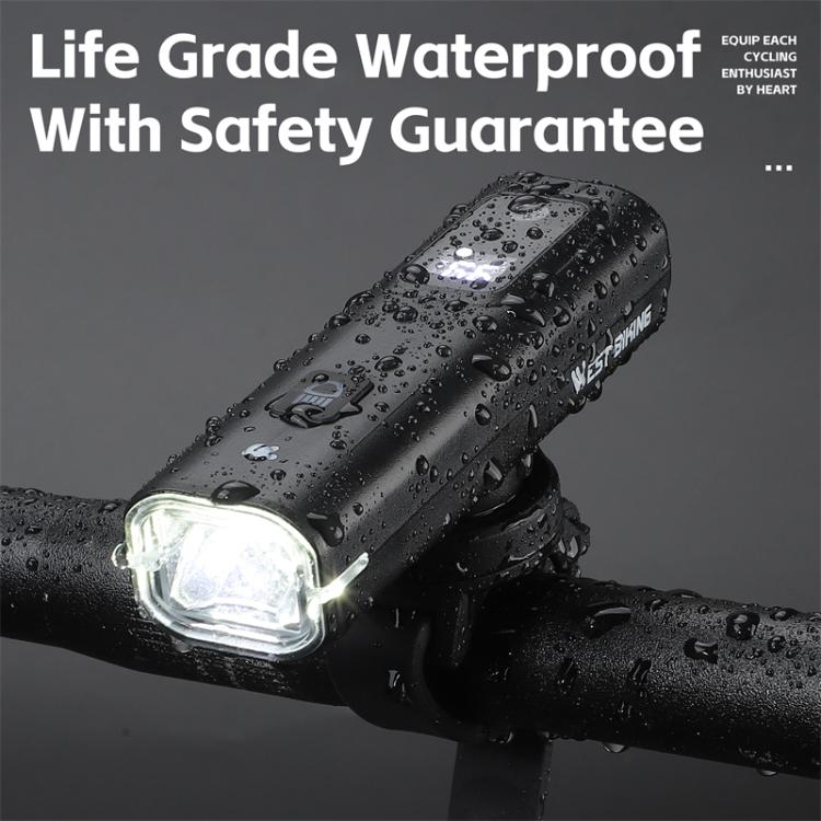 WEST BIKING Bicycle Waterproof TYPE-C Rechargeable High-Brightness Headlight, Style: Regular