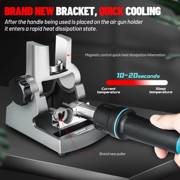 SUGON 8610DX-Pro 1000W Digital Display Hot Air Welding Station Cell Phone Repair Welding EU Plug