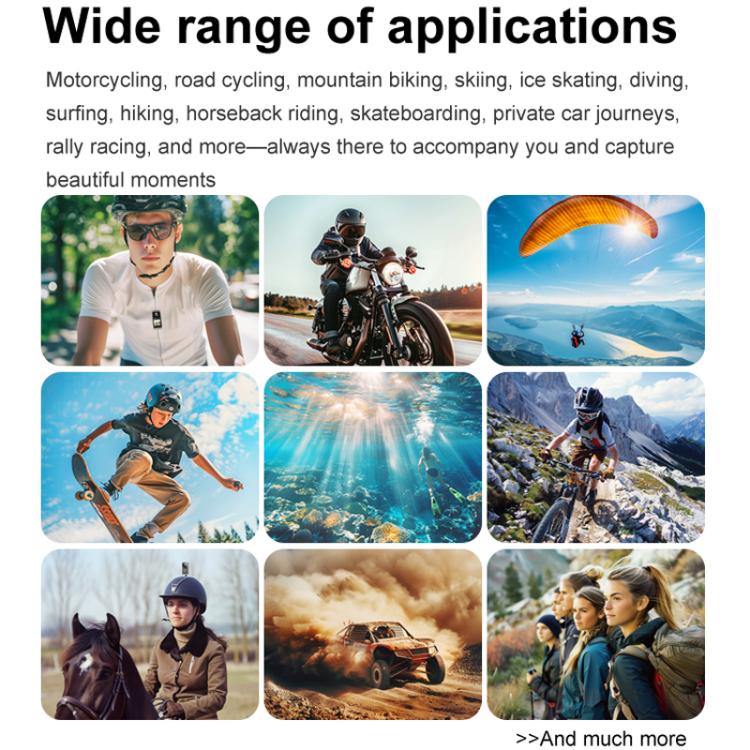 SOOCOO SAW1 No Memory Card 4K HD Anti-Shake Waterproof Motorcycle Riding Recorder Chest Head Mounted Diving Thumb Camera