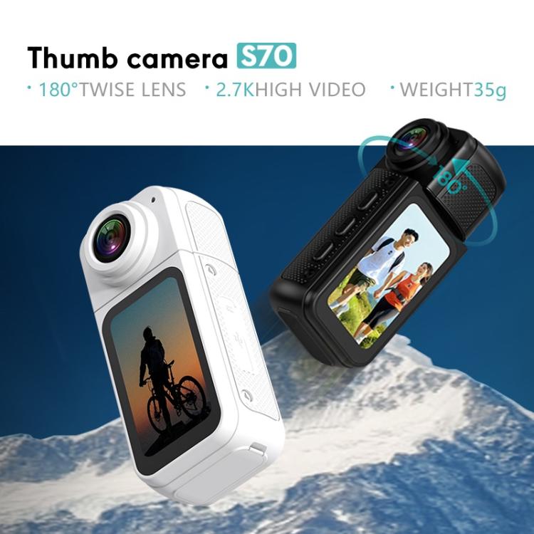 Anytek S70 Magnetic Thumb Sports Camera HD Outdoor Portable Riding Camera(Black)