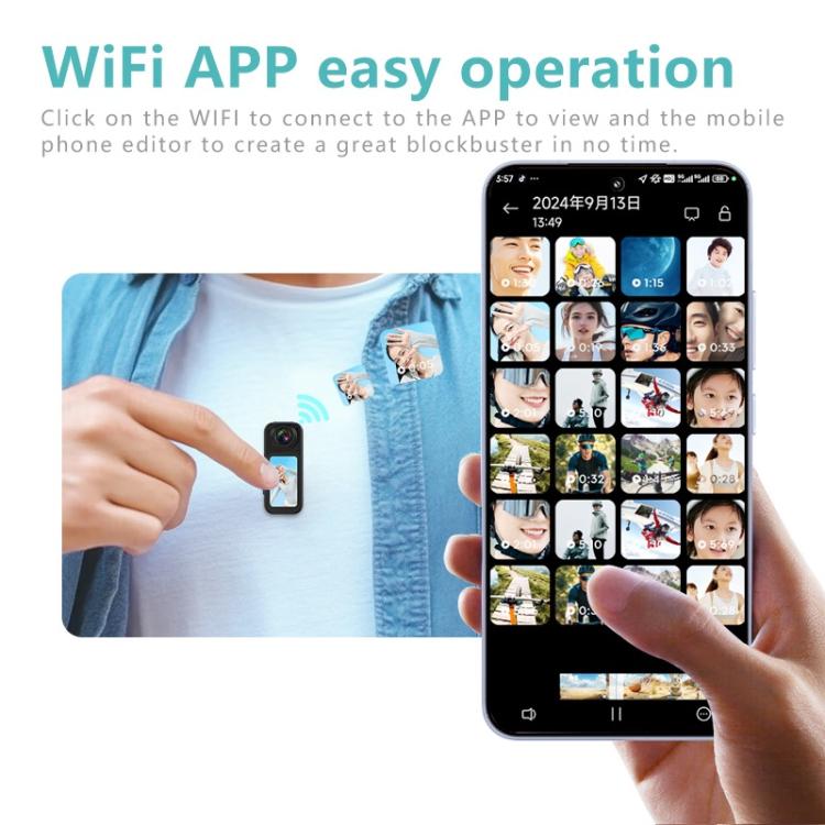 Anytek S70 Magnetic Thumb Sports Camera HD Outdoor Portable Riding Camera(White)