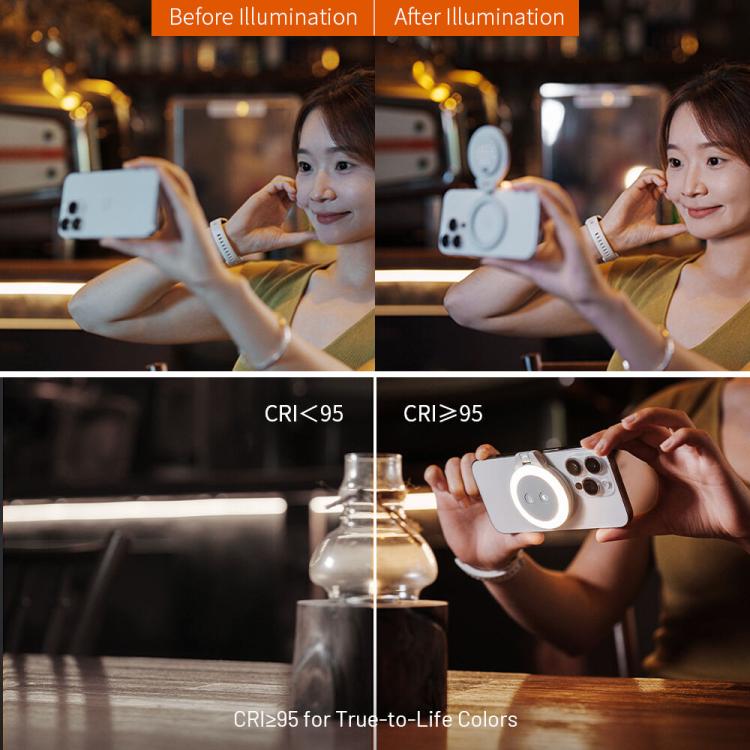 PGYTECH P-PG-012 Cell Phone Magnetic Fill Light MagSafe Live Photo Shooting Photography Lights(Black)