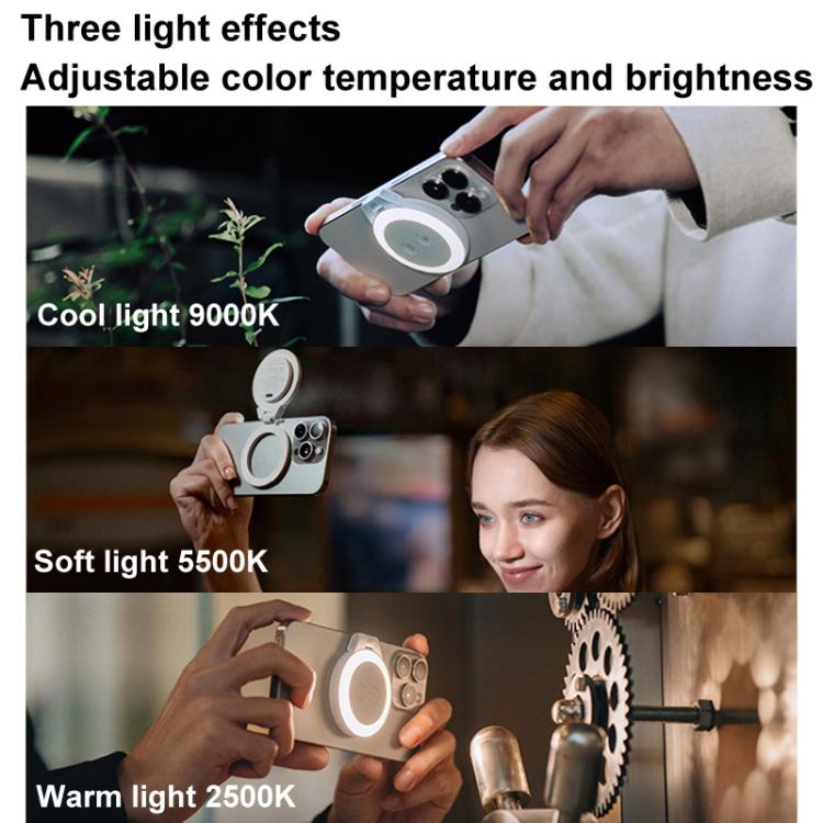 PGYTECH P-PG-012 Cell Phone Magnetic Fill Light MagSafe Live Photo Shooting Photography Lights(Black)