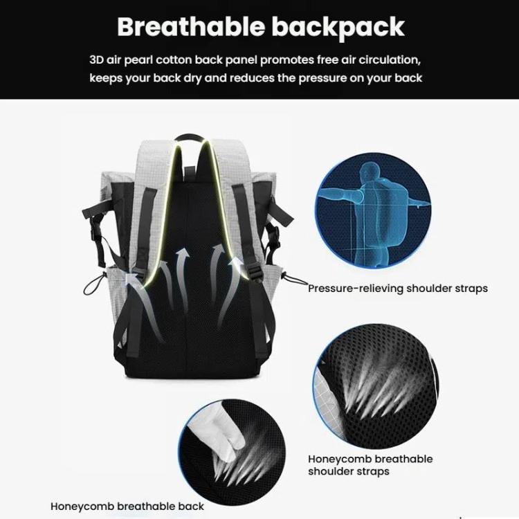 WEPOWER  Men and Women Contrast Color Backpack for Commuting Large-capacity Casual Bag(Deep Blue)