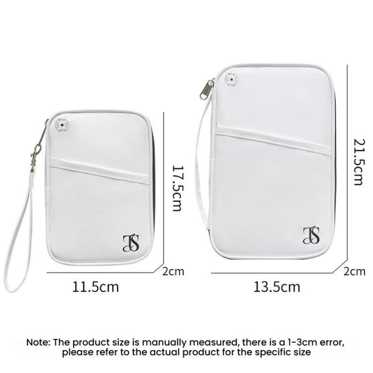 TRAVEL SEASON RFID Anti-theft Passport Clip ID Bag Waterproof Protective Case Travel Organizer Bag, Color: Small Black