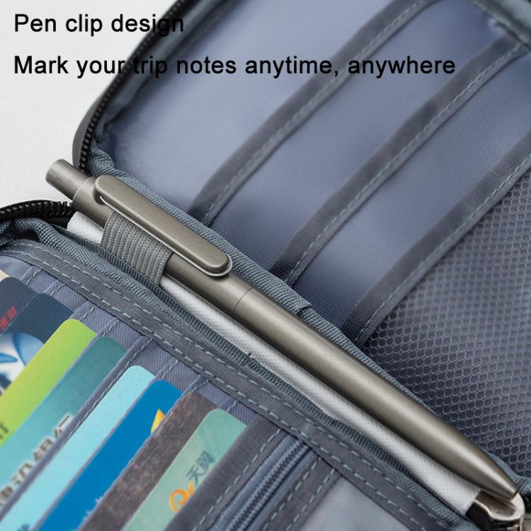 TRAVEL SEASON RFID Anti-theft Passport Clip ID Bag Waterproof Protective Case Travel Organizer Bag, Color: Large White