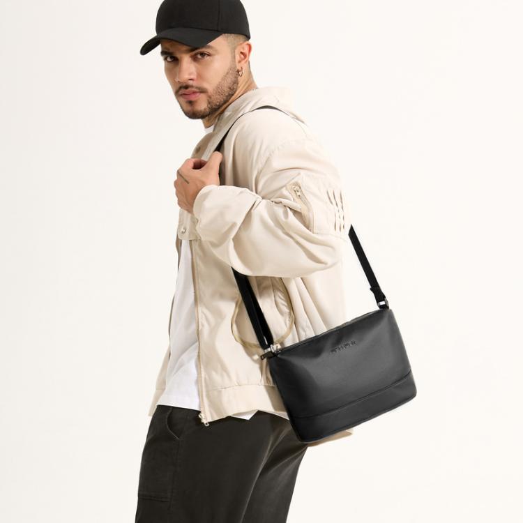 WEPOWER Simple Shoulder Bag For Men Light Casual Commuter Messenger Pack(Gray)