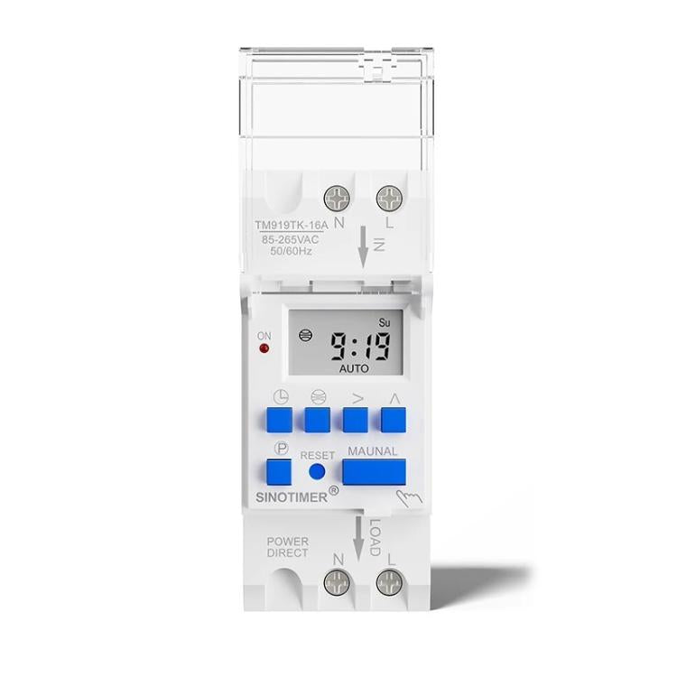 SINOTIMER  TM919TK-16A 85-265VAC Astronomical Time Switch For Automatic Calculation Of Sunrise And Sunset In Latitude And Longitude