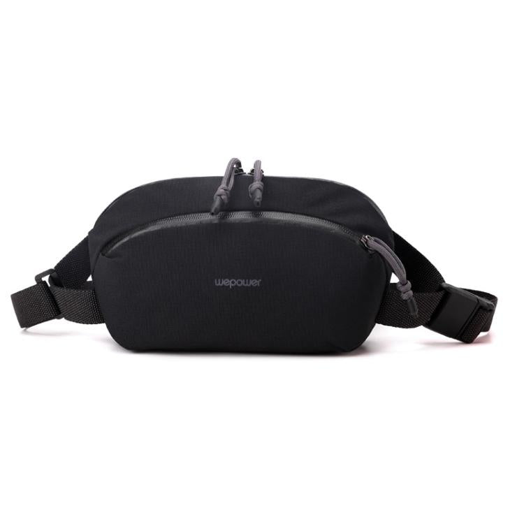 WEPOEWR Men Chest Bag Personalized Commuter Shoulder Bag Mobile Phone Waist Pack(Black)