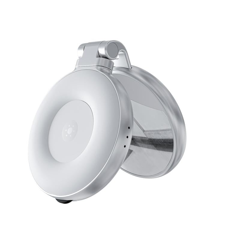TELESIN S5-BGD-01 Mini Phone Magnetic Beauty Replacement Light Tri-Color Temperature Portable Selfie Mirror Rotating Stretching Pocket Lamp (Silver)