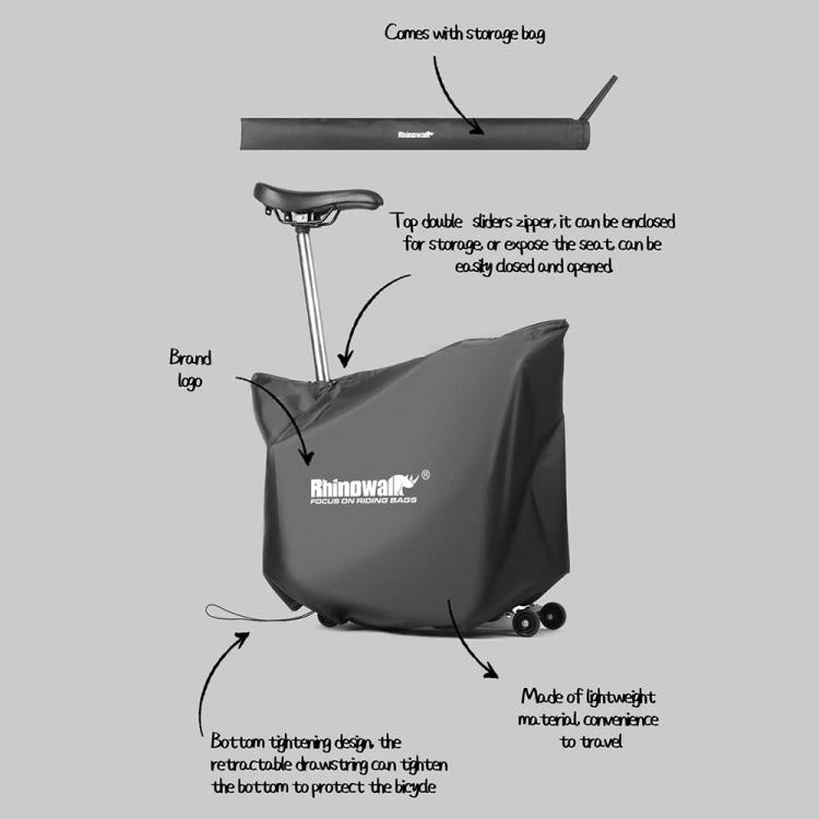 Rhinowalk RF164 For Brompton Folding Bicycle Ultralight Storage Bag(Black)