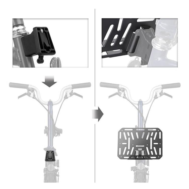 Rhinowalk SK800 For Brompton Bicycle Front End DIY Mounting Base Mounting Adapter(Gray)