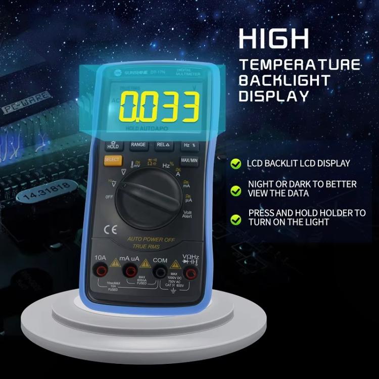 SUNSHINE DT-17N Auto Range Digital Multimeter LCD Display Tester Pen High Precision Measurement Of Capacitance Voltage Current