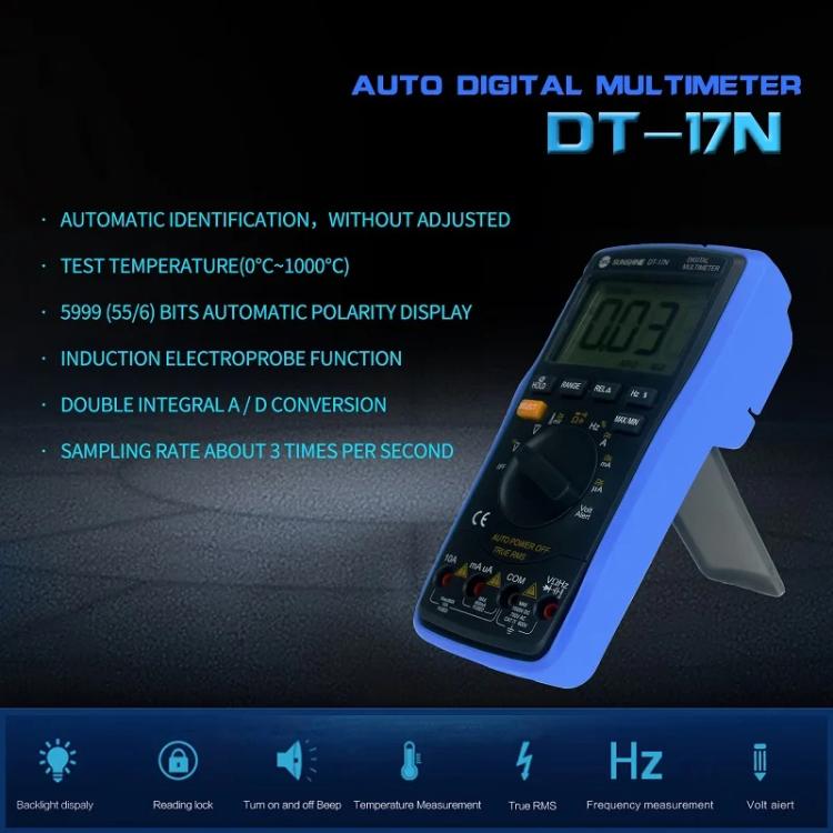 SUNSHINE DT-17N Auto Range Digital Multimeter LCD Display Tester Pen High Precision Measurement Of Capacitance Voltage Current