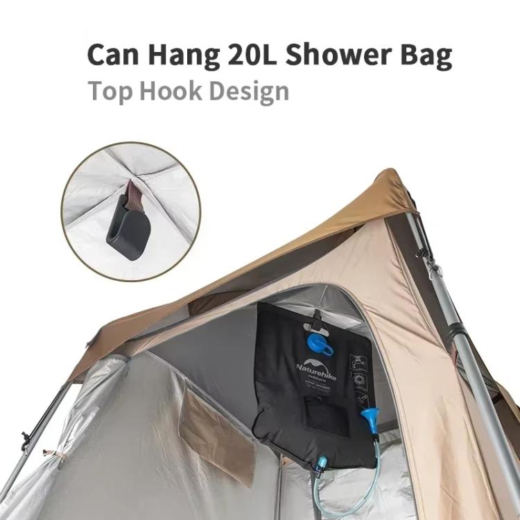 Naturehike Outdoor Light Single Changing Tent Shower Room Foldable Mobile Toilet(Dark Brown)