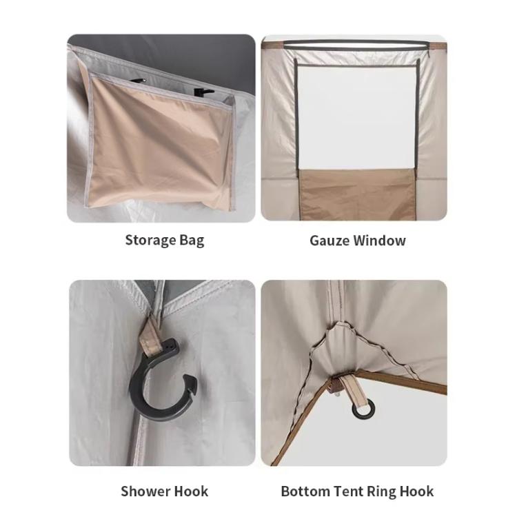 Naturehike Outdoor Light Single Changing Tent Shower Room Foldable Mobile Toilet(Dark Brown)