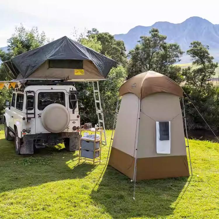Naturehike Outdoor Light Single Changing Tent Shower Room Foldable Mobile Toilet(Dark Brown)