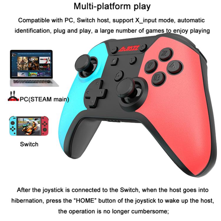 Ajazz AG180 Wireless Bluetooth + Wired Dual Mode Gamepad For Switch / PC / Android / IOS(Black Gray)