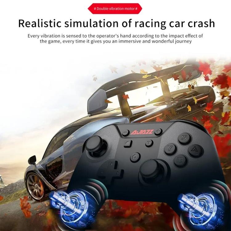Ajazz AG180 Wireless Bluetooth + Wired Dual Mode Gamepad For Switch / PC / Android / IOS(Black Gray)