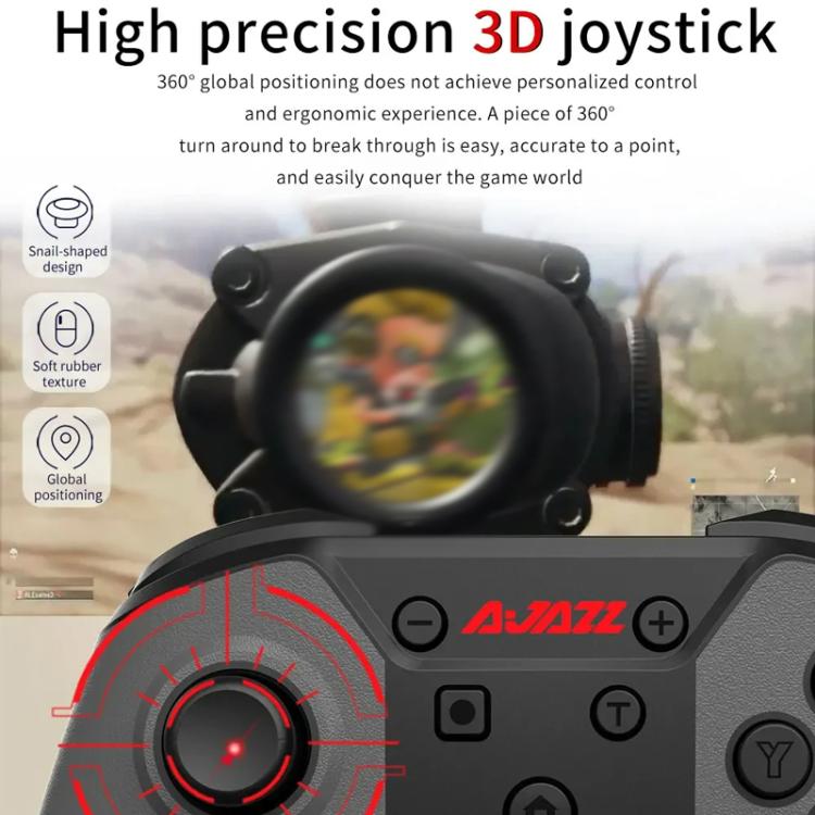 Ajazz AG180 Wireless Bluetooth + Wired Dual Mode Gamepad For Switch / PC / Android / IOS(Blue Red)