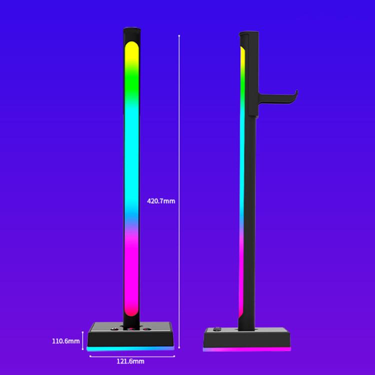 Ajazz ABL190 Pickup Ambient Light Headphone Holder RGB Desktop Ambient Music Lights(Black)