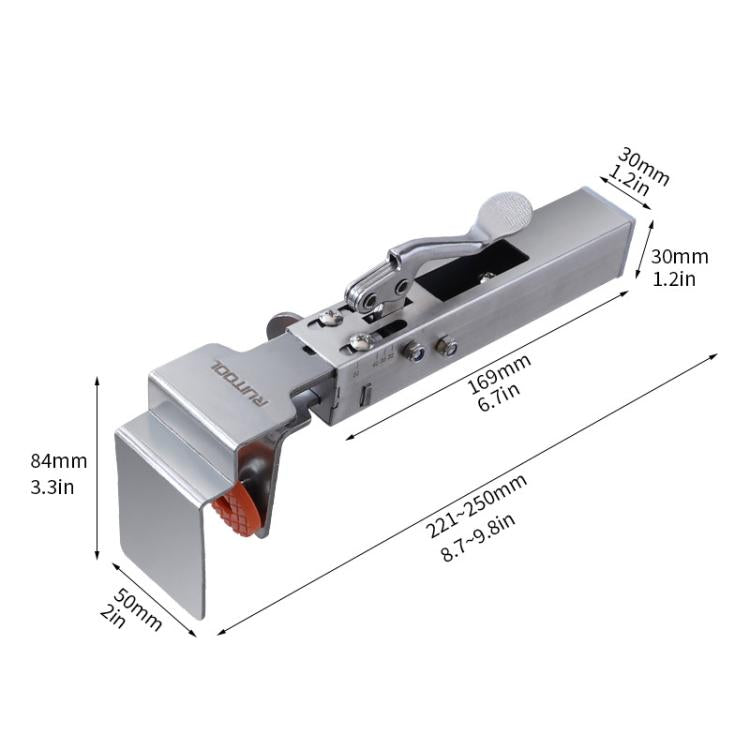 RUITOOL Stainless Steel Push Quick Drawer Clamp Adjustable Telescopic Woodworking Fixture Clamps, Spec: Small Bow Clip + 1pc Big Bow Clip Plate