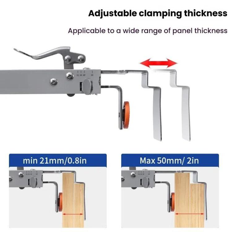 RUITOOL Stainless Steel Push Quick Drawer Clamp Adjustable Telescopic Woodworking Fixture Clamps, Spec: Small Bow Clip