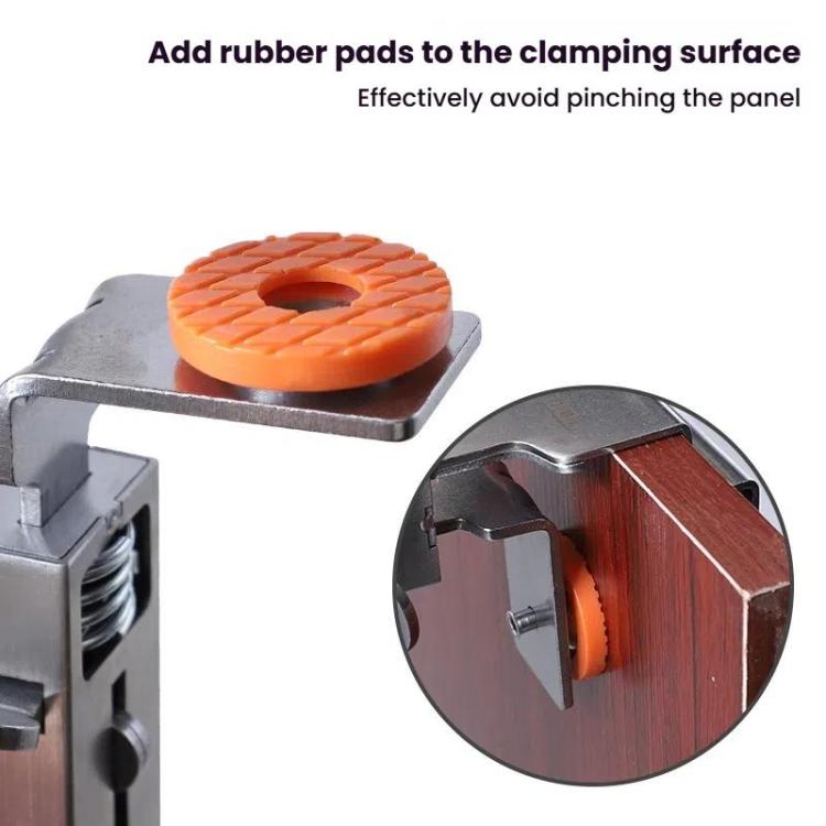 RUITOOL Stainless Steel Push Quick Drawer Clamp Adjustable Telescopic Woodworking Fixture Clamps, Spec: Small Bow Clip