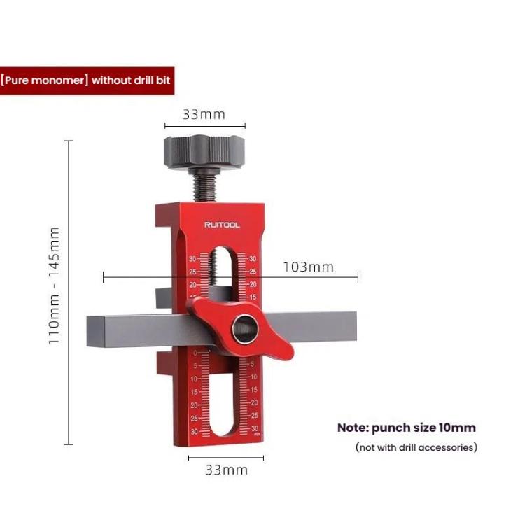 RUITOOL Cabinet Door Installation Locator Aids Adjustable Rebounder Punched Mounting Jig Leveling Device, Spec: Without Drill