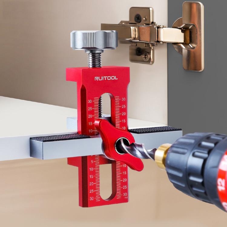 RUITOOL Cabinet Door Installation Locator Aids Adjustable Rebounder Punched Mounting Jig Leveling Device, Spec: Without Drill