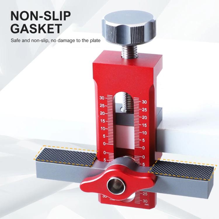 RUITOOL Cabinet Door Installation Locator Aids Adjustable Rebounder Punched Mounting Jig Leveling Device, Spec: With 10mm Drill + Brass Limit Ring