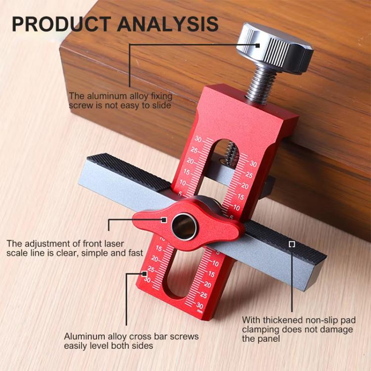 RUITOOL Cabinet Door Installation Locator Aids Adjustable Rebounder Punched Mounting Jig Leveling Device, Spec: With 10mm Drill + Brass Limit Ring