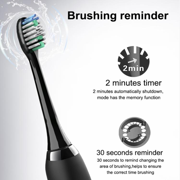 Sarmocare S100 IPX7 Waterproof Portable Sonic Electric Toothbrush with 8-brush Heads(Navy Blue)