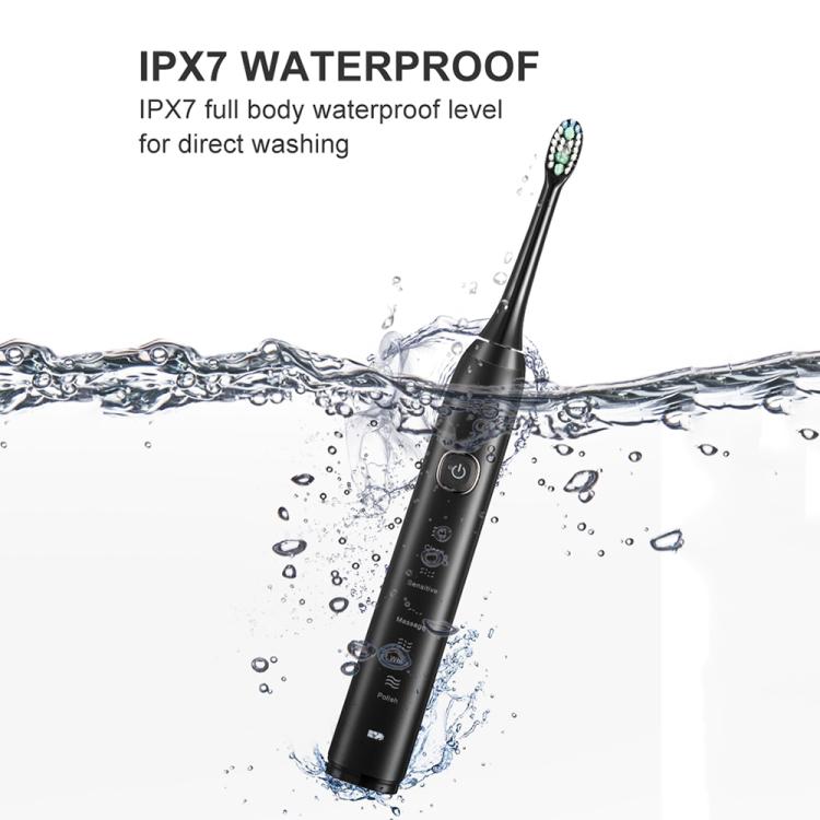 Sarmocare S100 IPX7 Waterproof Portable Sonic Electric Toothbrush with 8-brush Heads(Navy Blue)