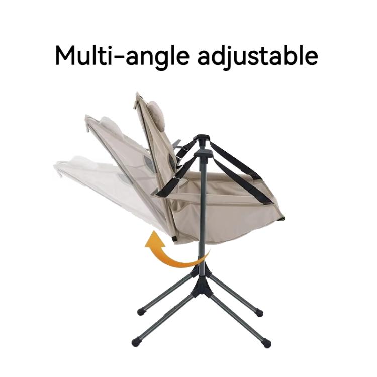 Naturehike Outdoor Folding Rocking Chair Portable Recliner Chair Leisure Camping Picnic Swing Chair(Khaki)