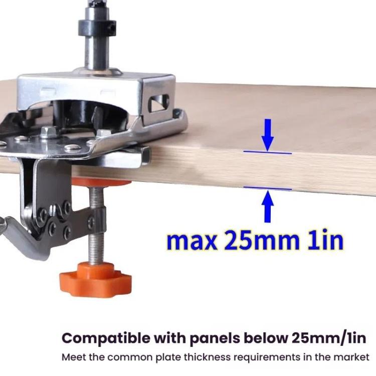 6 In 1 RUITOOL Stainless Steel Hinge Puncher Locator Adjustable Margin Quick Jig Woodworking Closet Door Hinge Punching Tool