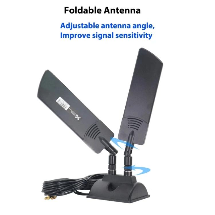42dbi 5G Router External Antenna Outdoor Long Range WiFi Signal Coverage Booster, SMA Male Black, TS9 Black, TS9 White