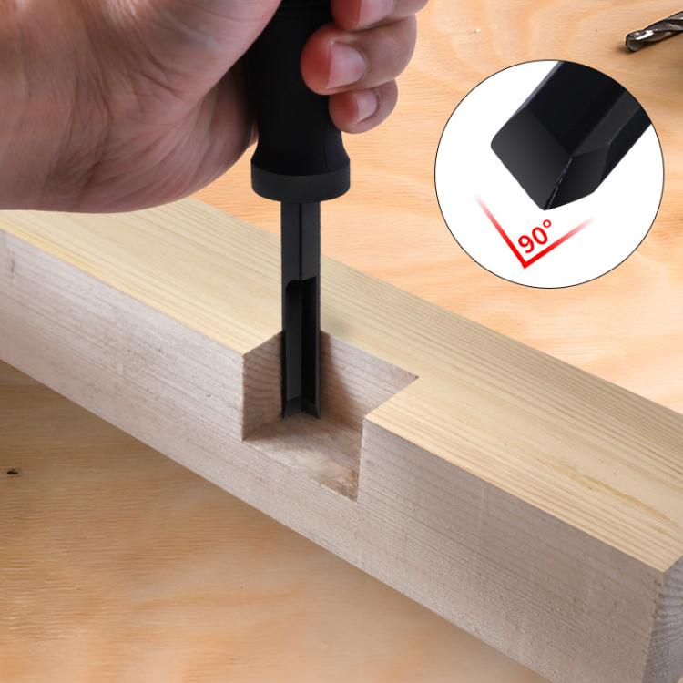 RUITOOL Woodworking 90 Degree Right Angle Chisel Slotting Chisel Notch Hinge Carving Tool(12mm Blue)