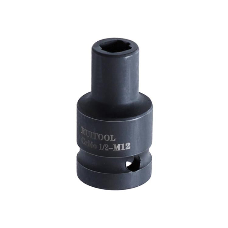 RUITOOL 1/2 inch Tap Socket Pneumatic Wrench Square Socket Inner Quarter Square Hole Wrench Tool, Spec: M12