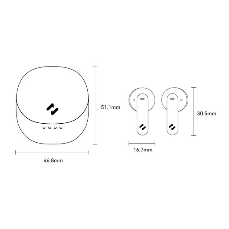 Havit E9 Semi-In-Ear ENC Noise Reduction Wireless Bluetooth Earphones, Color: White-Standard Edition