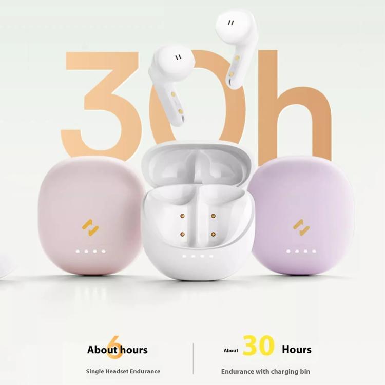 Havit E9 Semi-In-Ear ENC Noise Reduction Wireless Bluetooth Earphones, Color: Pink-Standard Edition