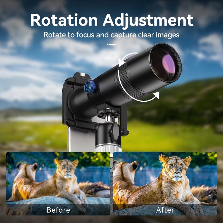 APEXEL 30X 720mm Phone Telephoto Lens with Tripod Kit(Black)