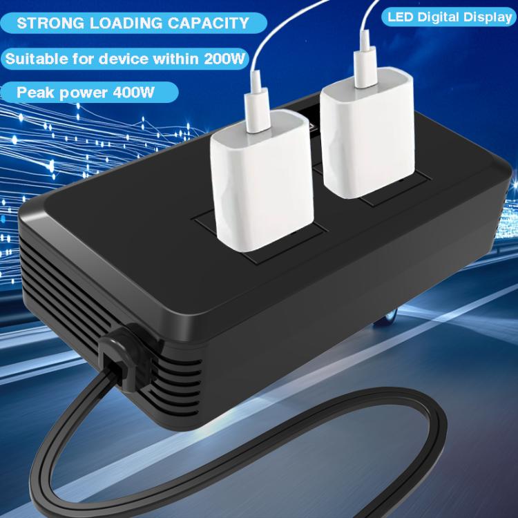 Gurxun Dual Digital Display Car Inverter With 2 USB+2 Type-C Ports Brazil Plug 110V