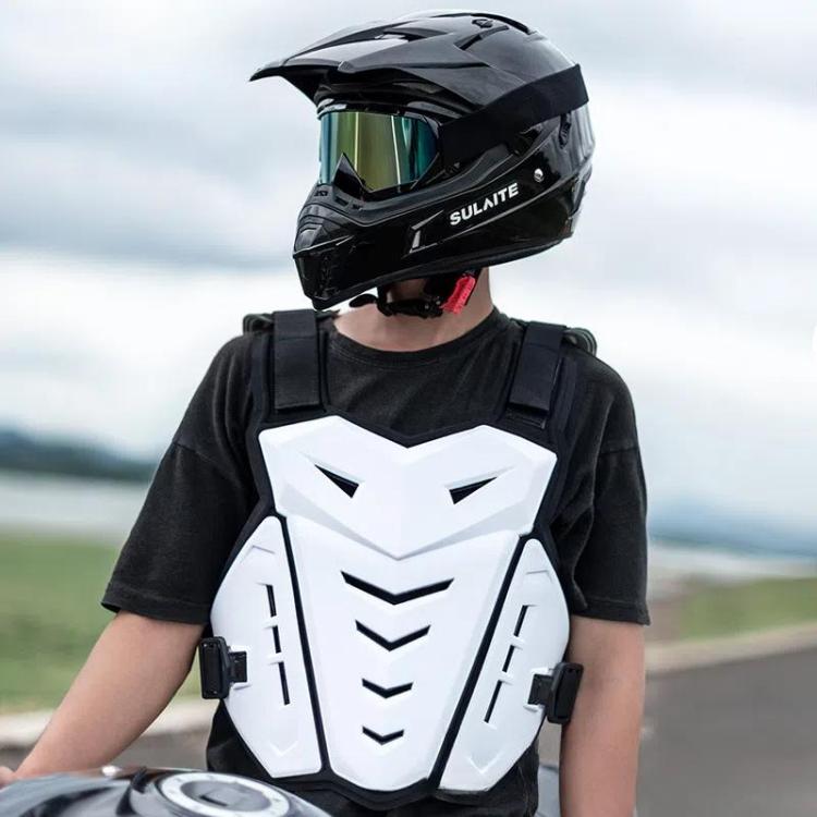 SULAITE Motocross Armor Vest Motorcycle Rider Chest Protection Equipment Racing Anti-Fall Armor Protector, Size: Uniform(Black)