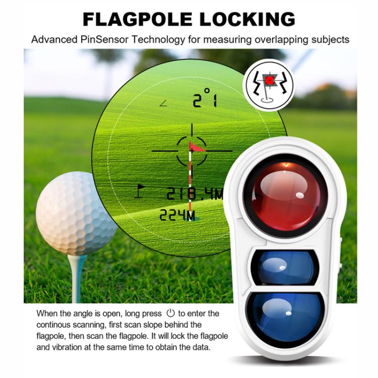 ARTBULL Lock Flag Ramp Outdoor Golf Laser Rangefinder Telescope, Specification: 1000m