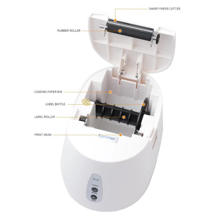 Xprinter XP-237B Barcode QR Code Supermarket Receipt Label Thermal Printer, Spec: USB(US Plug)