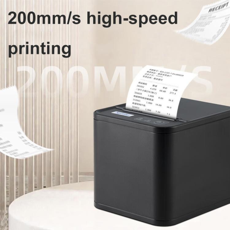 Xprinter XP-80T 80mm QR Code Supermarket Receipt Label Thermal Printer, Spec: USB+Lan(US Plug)