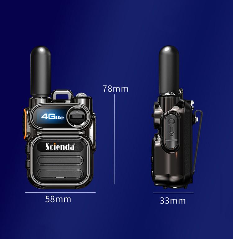 Scienda G388 Global-PTT 4G Two-way Wireless Walkie-talkie Portable Remote Communicator(Gray)